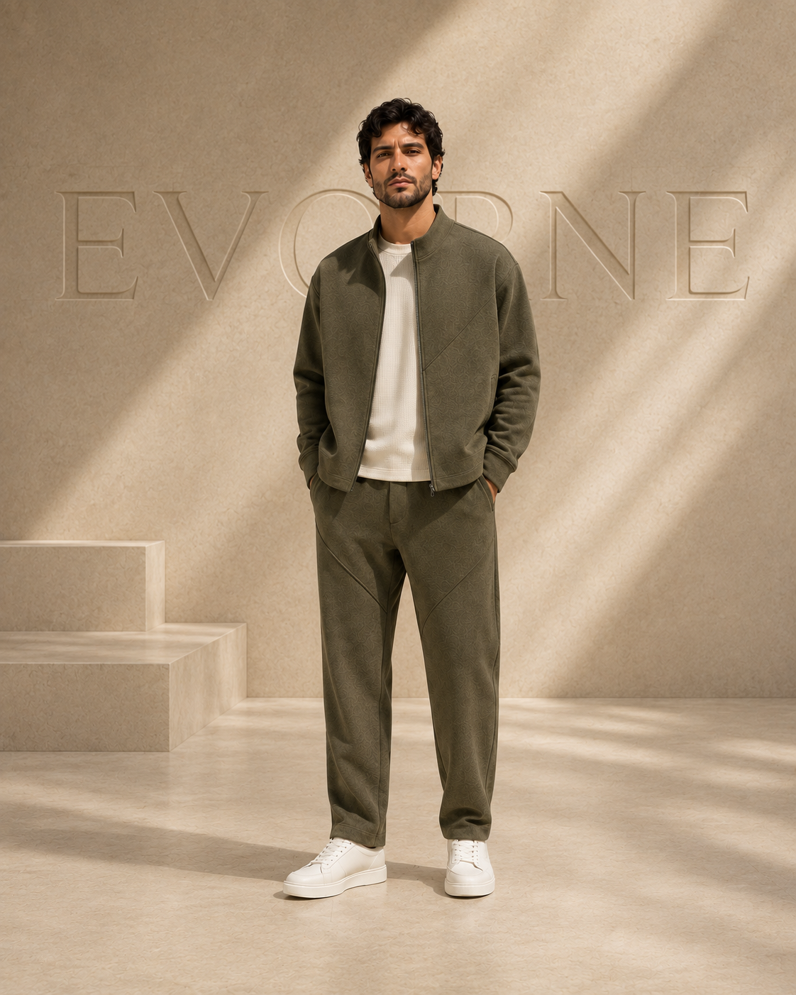 SIGNATURE ZIP SET — Olive