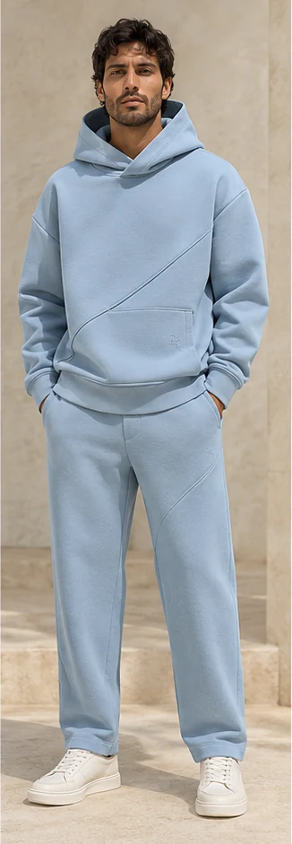 LIGHT BLUE HOODIE SET