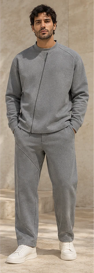 GREY SIGNATURE ZIP SET
